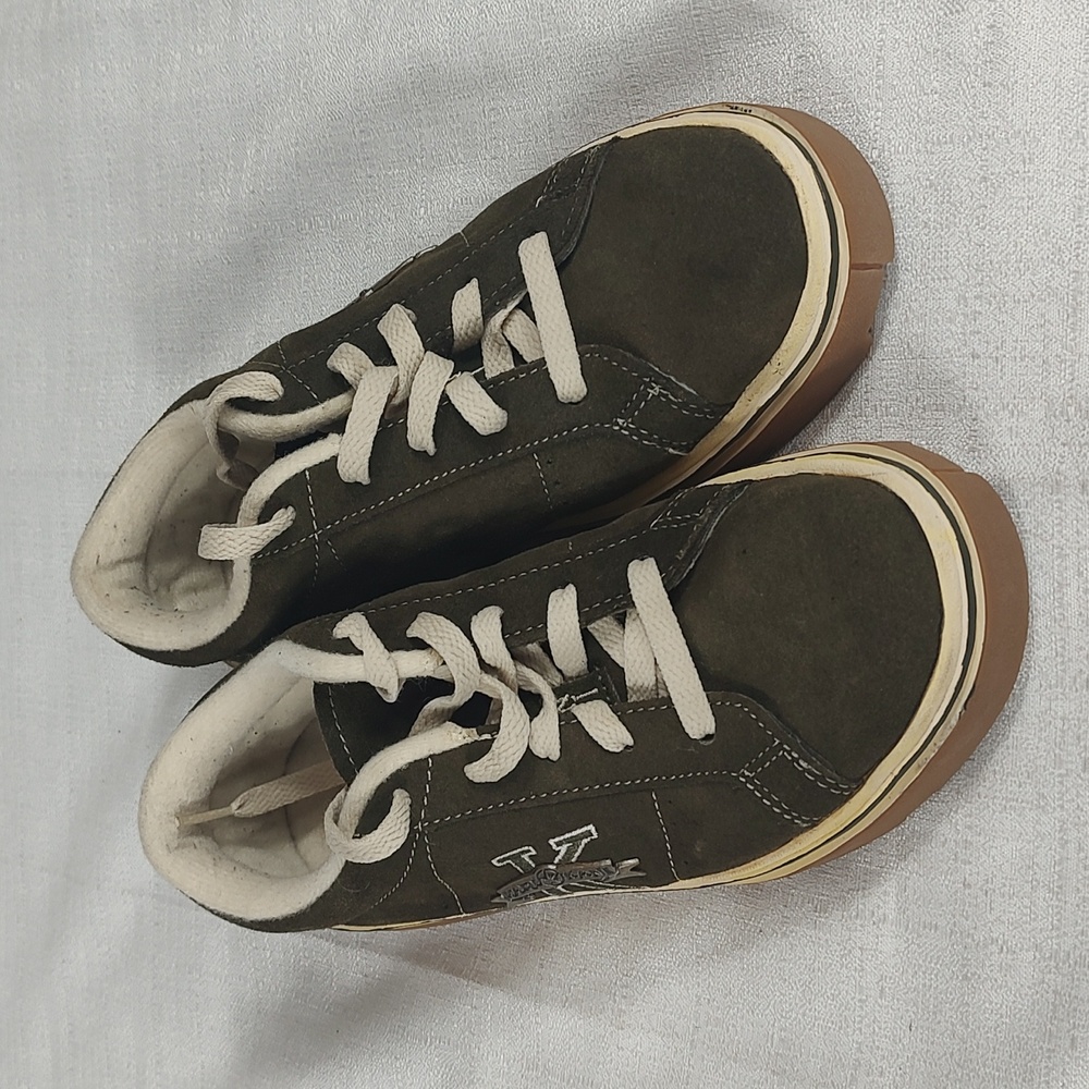 Karl Kani Olive Dark Green Lace Up Chunky Men Sneakers Size 6.5